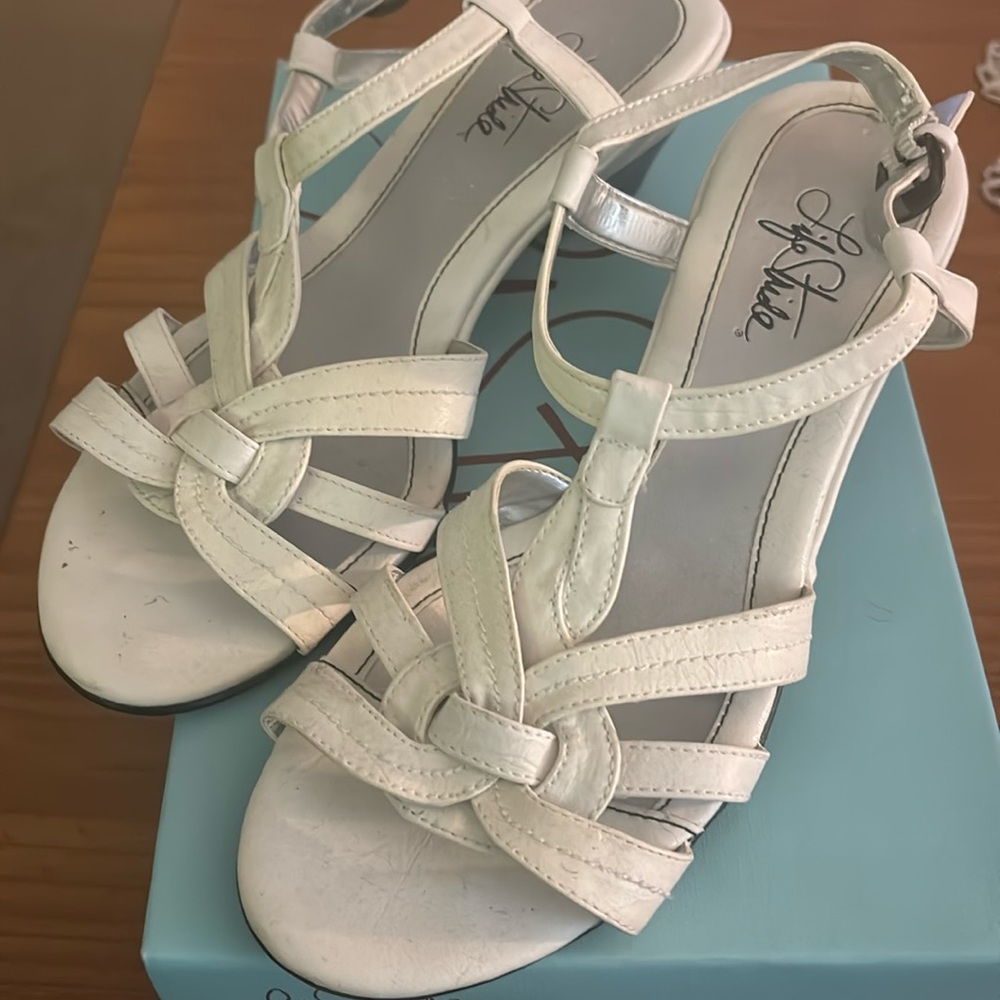 White sandals